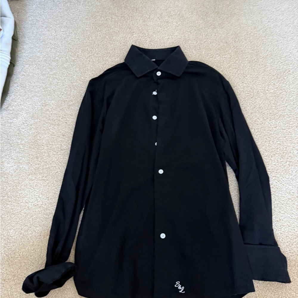 Black Mens Button Down